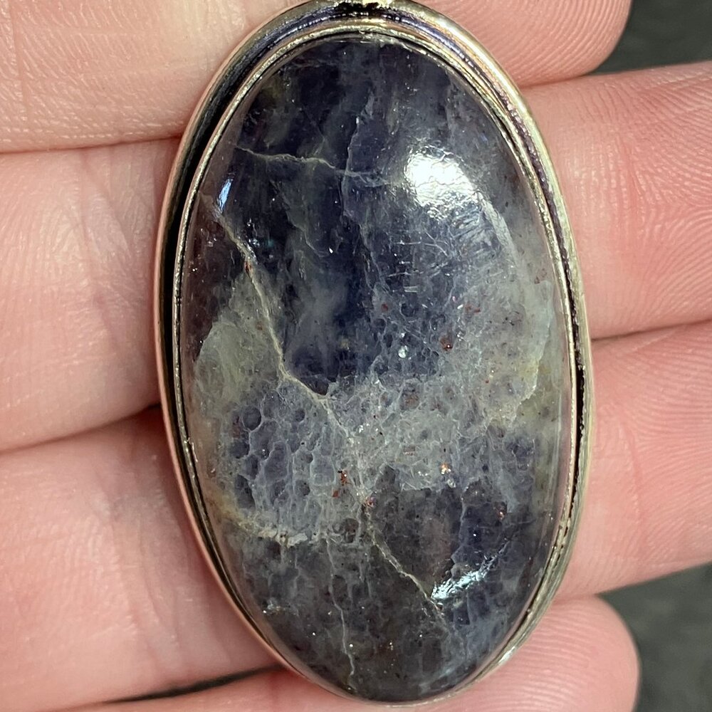 Sunstone In Iolite Pendant Crystal Stone Jewelry